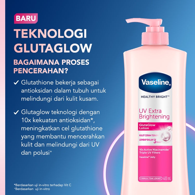 Vaseline Lotion Healthy Bright UV Extra Brightening 100ml Twin Pack