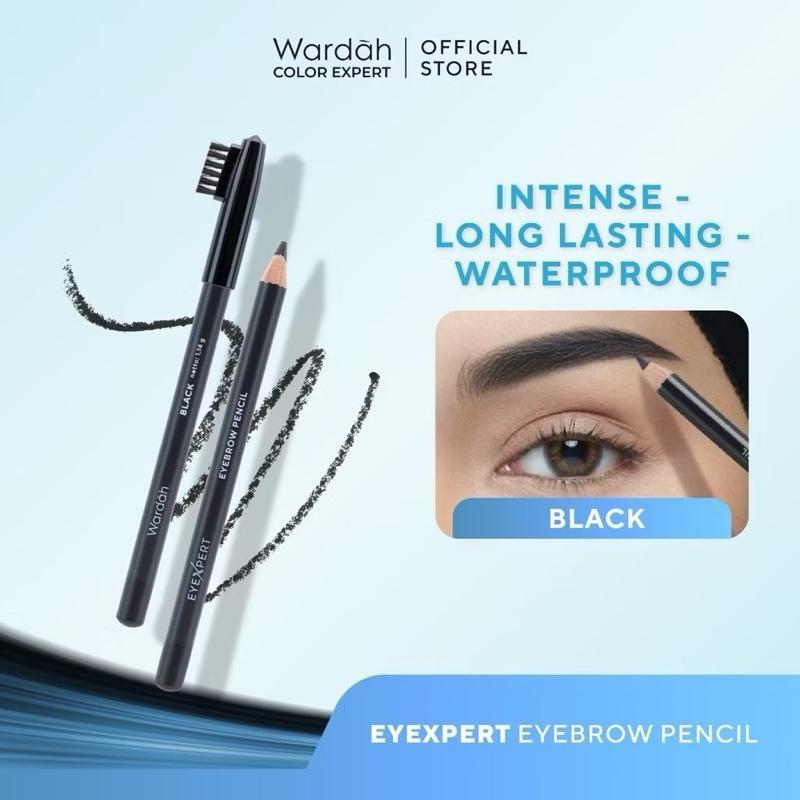Wardah EyeXpert Precise Brow Definer | Long-Lasting Pigmented Eyebrow & Eyeliner Pencil for Flawless Eye Look