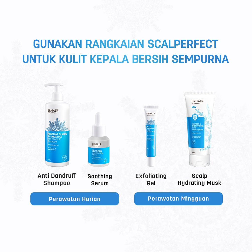 ERHAIR Scalperfect Hydrating Mask 200ml - Masker Kulit Kepala bebas Gatal & Berketombe Menenangkan Kulit Kepala Gatal, Iritasi, Minyak dan Mengurangi Ketombe Seboroik | Menthol Cooling Sensation