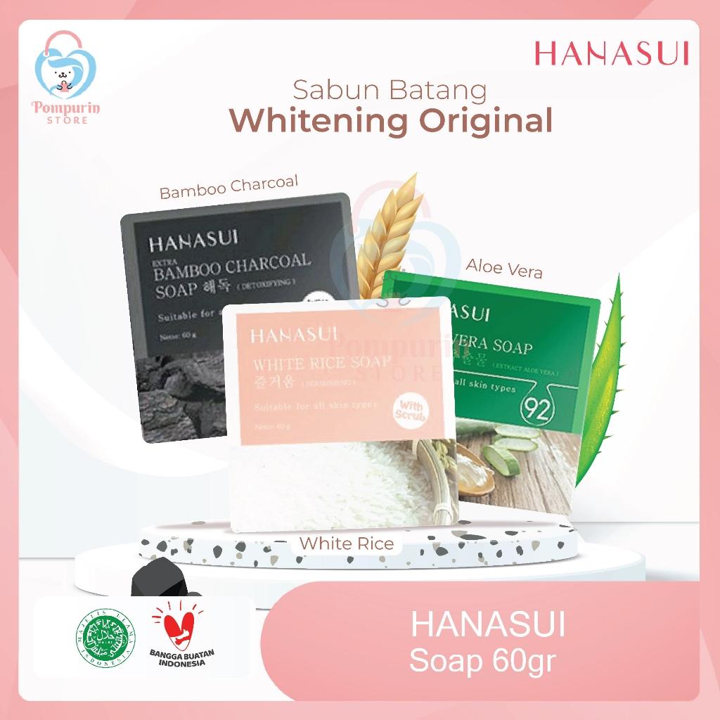HANASUI Whitening Bar Soap | White Rice / Bamboo Charcoal / Aloe Vera