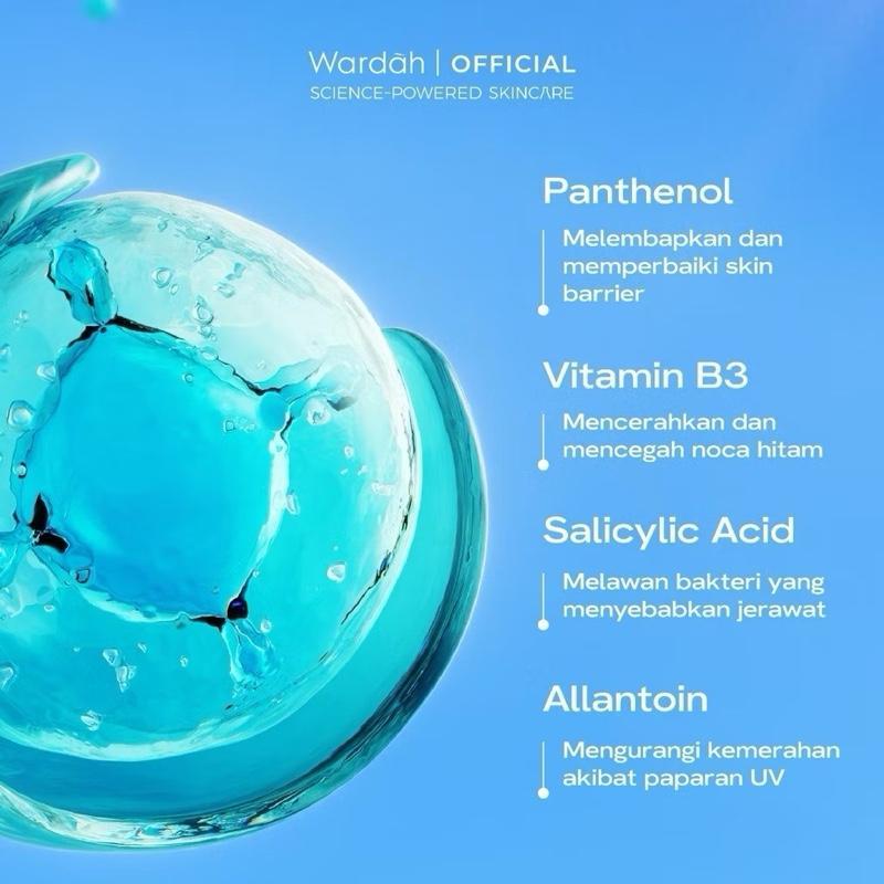 WARDAH UV Shield Acne Calming Gel SPF35 PA+++ - Lightweight Non-Sticky Sunscreen & Moisturizer for Oily Acne-Prone Skin