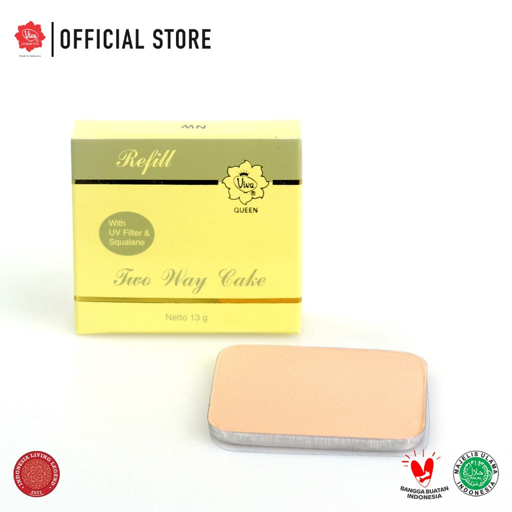 Viva Queen Refill Two Way Cake (UV FILTER) - tersedia 5 varian warna - 13 gr