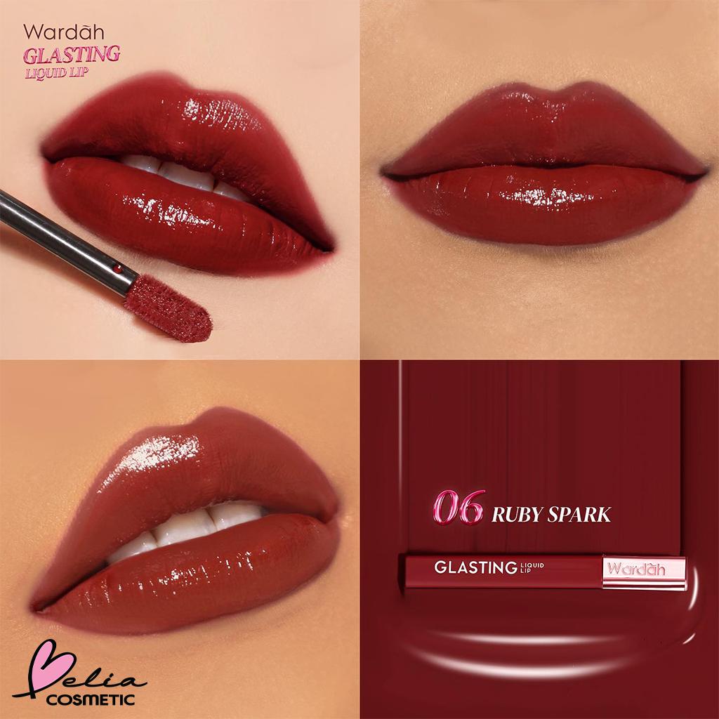 WARDAH Glasting Liquid Lip – Glassy Shine | High Pigment | Lightweight & Non-Sticky