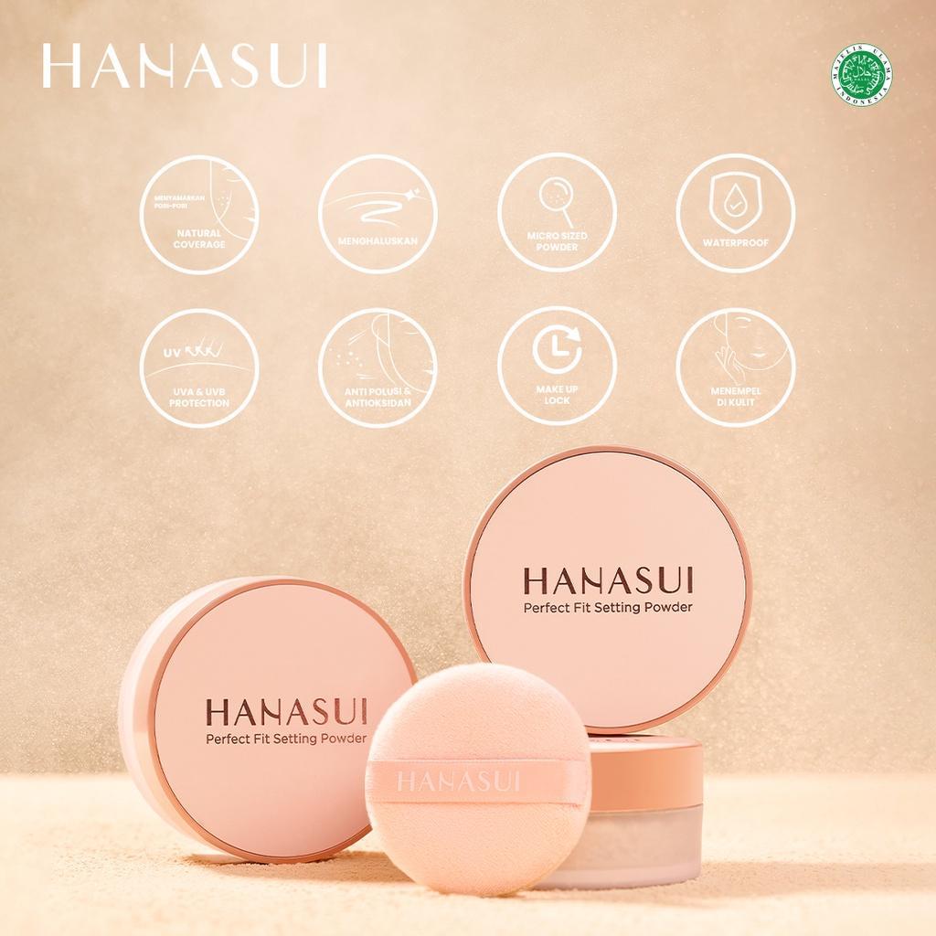 Hanasui Perfect Fit Setting Powder 12 g / Powder Foundation 12.5 g – Natural Finish
