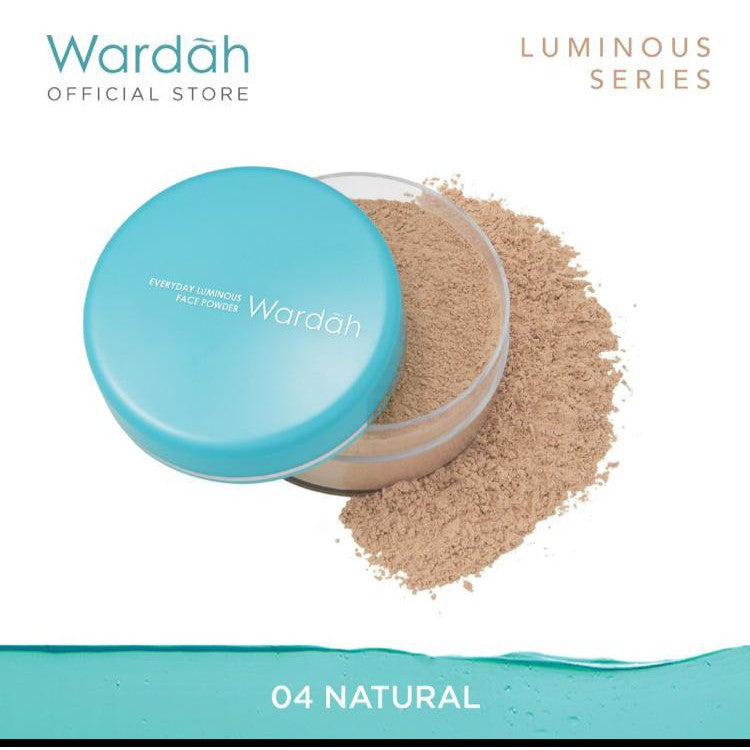 WARDAH Everyday Luminous Face Powder 30 g - Bedak Tabur Yang Halus, Natural, Ringan dan Melembabkan - Oil Control, Tahan Lama Untuk Semua Jenis Kulit - Makeup - Cocok Dipakai dengan Cushion
