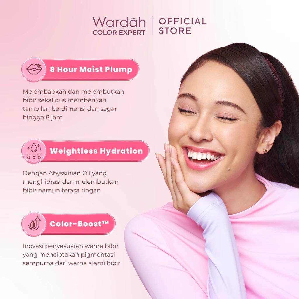 Wardah Hydrabalm Lip Care SPF15 - Non Greasy Moist 12H Re-Hydration Tech - Pelembab Bibir Sehat Merona with UV Protection - Creamy Formula