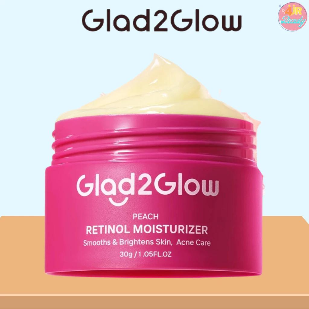[Ready Stock] GLAD2GLOW Peach Retinol Moisturizer | Brightening Face Cream with Retinol & HPR for Smooth, Glowing Skin