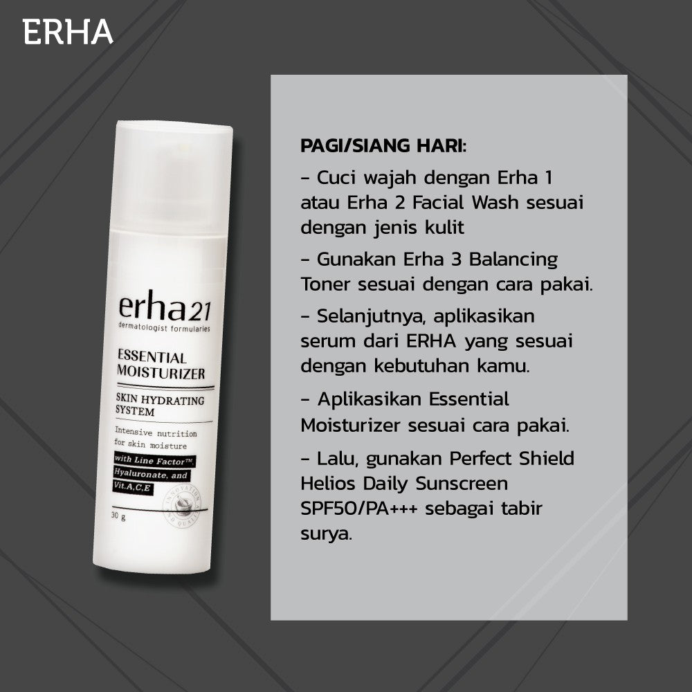 ERHA Essential Moisturizer 30g - Pelembab Wajah Anti Penuaan Untuk Semua Jenis Kulit