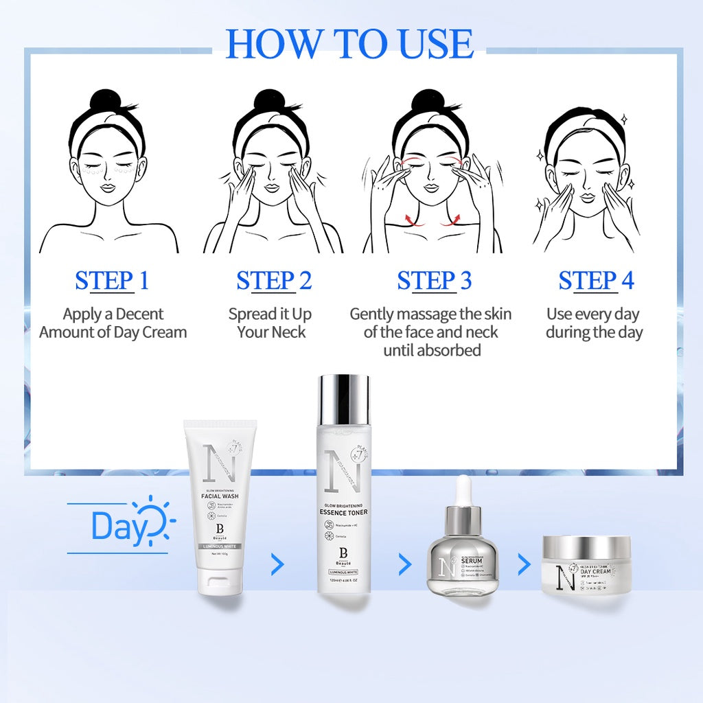 PREMIERE BEAUTE Day Cream Niacinamide Centella pelembab wajah White Glow Brightening 30g 20SPF PA+++ Cream Pemutih Wajah Calming Whitening Dark Spot Pelembab Wajah Pemutih Wajah Facial Moisturizer Brightening Gluta Lazy Cream