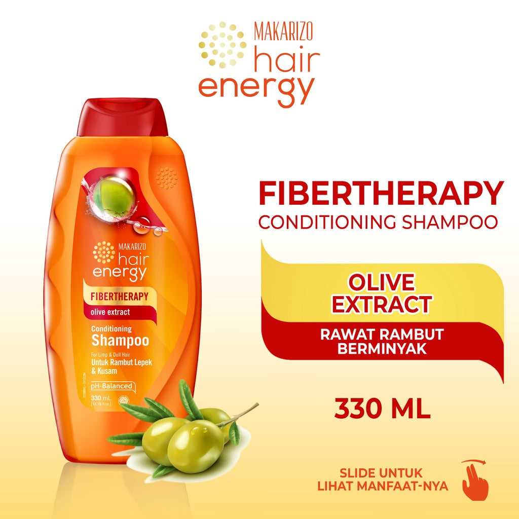 Makarizo Hair Energy Fibertherapy Conditioning Shampoo Olive 330 mL