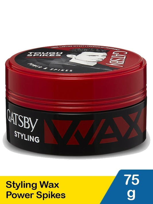 Gatsby Styling Wax Power & Spikes (New) 75g – Ultra Strong Hold for Wild Spikes & Sharp Style