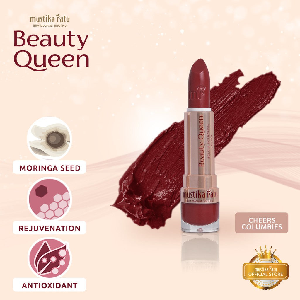 Beauty Queen Lipstick shade 08 Cheers Columbines Mustika Ratu