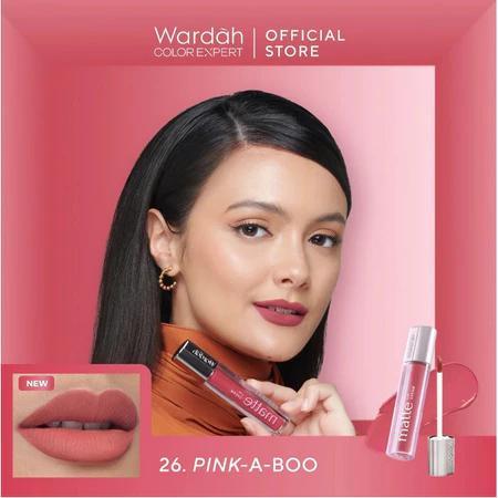Wardah Exclusive Matte Lip Cream Tasya Farasya 21 Creampuccino 18 Shades SPF20 PA++ Non-Dry Formula High Pigmented Cream Texture