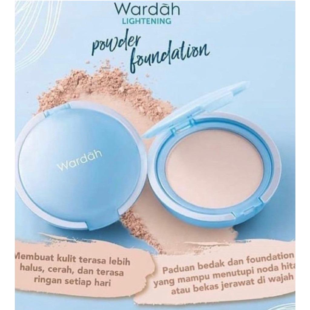 Wardah Lightening Two Way Cake Refill 02 Golden Beige 12g | Matte Bright Finish for Warm Skin