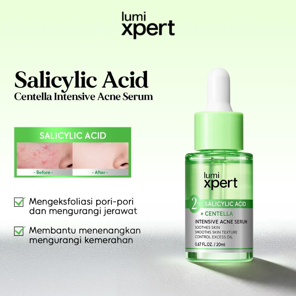 Lumixpert 2% Salicylic Acid Centella Intensive Acne Serum 20ml Mengurangi jerawat dan noda bekas jerawat Menenangkan kulit yang teriritasi