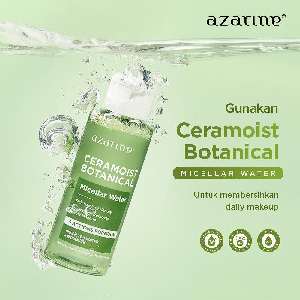 Azarine Micellar Cleansing Series Xpress Oil Water & Ceramoist Botanical Micellar Water 90ml Skin Barrier Friendly Formula