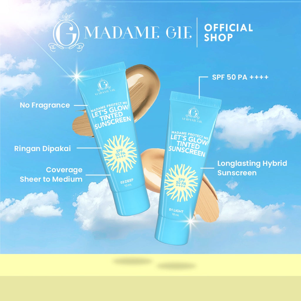Madame Gie Madame Protect Me Let's Glow Tinted Sunscreen SPF 50 PA ++++ - Multipurpose 35ML
