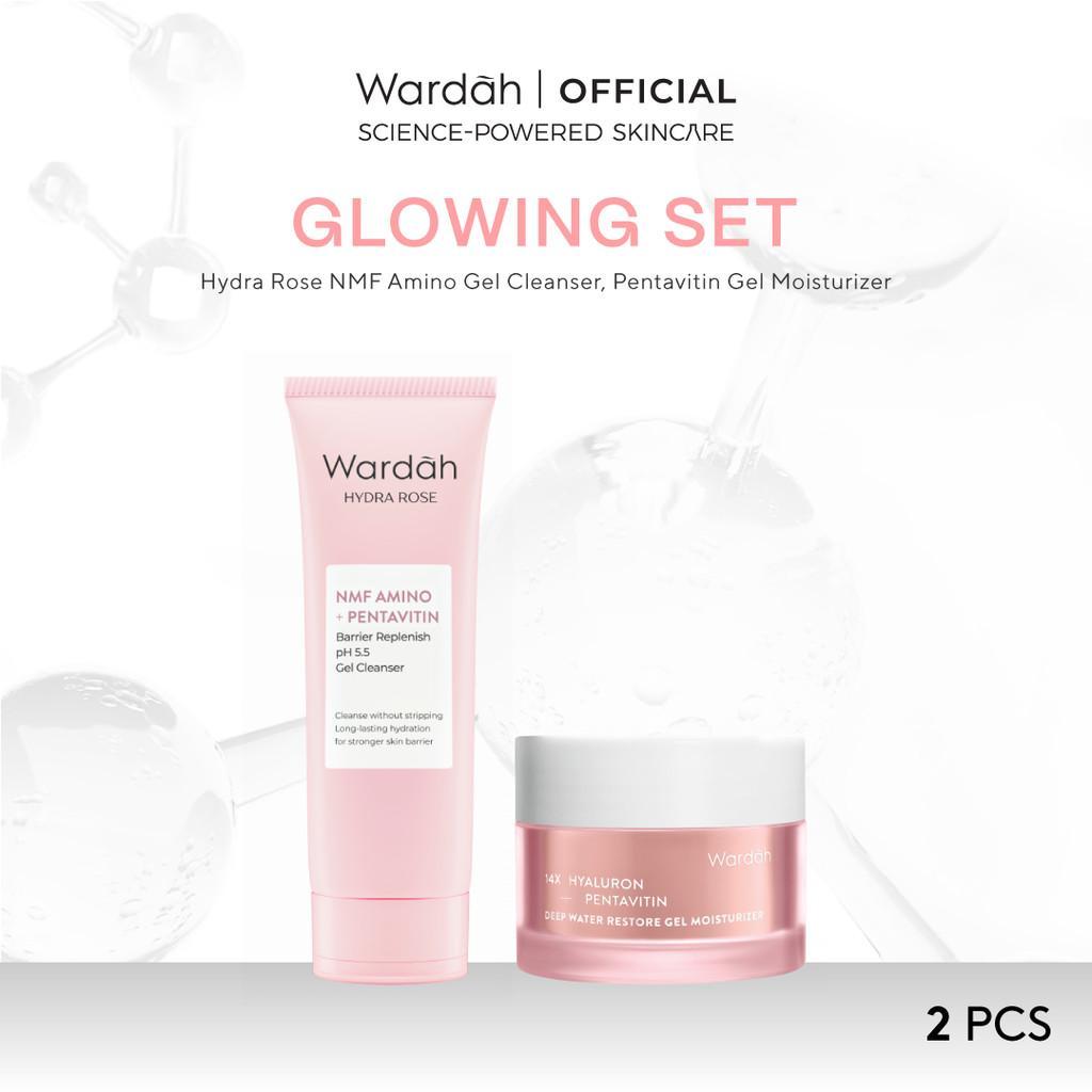 Wardah [2 pcs] Skincare Mix Set | Face Wash + Moisturizer / Day Cream – For Brighter, Healthier Skin – Serba Ada