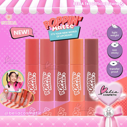 Emina Poppin Matte Lipstick 4.5g | Bold Soft-Matte Finish | Serba Ada
