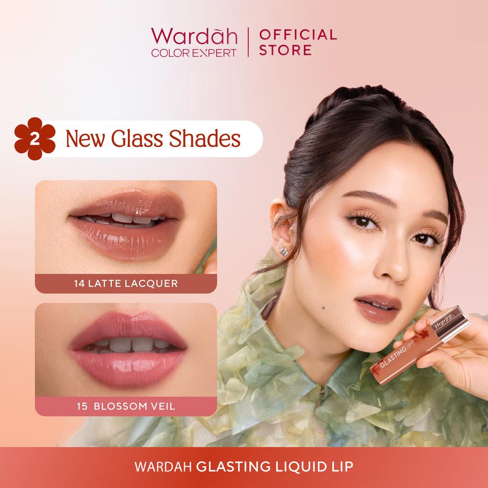 Wardah Glasting Liquid Lip | High-Pigment Glossy Color | Lightweight | Non-Sticky | Transferproof | Serba Ada!