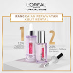 BARU! L'Oreal Paris Triple Roller 2.5% Hyaluron + Caffein Eye Serum Skincare - 20ml (Eye Serum dengan Instant Cooling Effect untuk menyamarkan garis halus dalam 2 minggu)