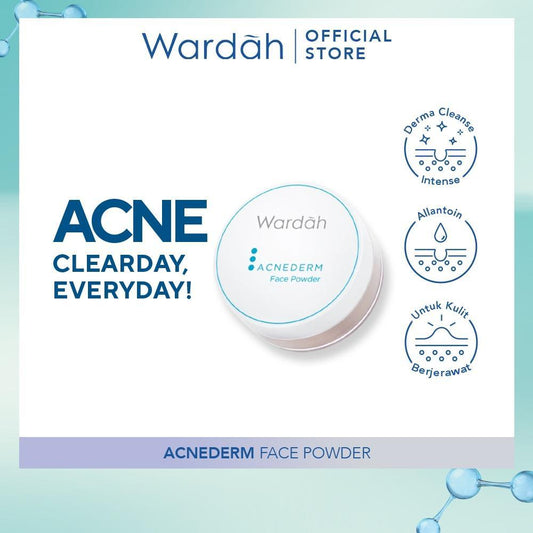 WARDAH – Acnederm Face Powder 20g | Lightweight Matte Loose Powder for Acne-Prone Skin
