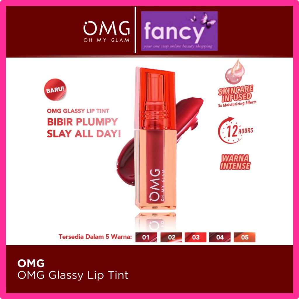 OMG Glassy Lip Tint 2g Moisturizing OH MY GLAM Lip Tint Warna Intense Tahan 12 Jam Skincare Infused
