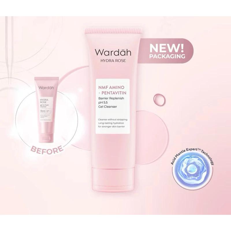 Wardah Hydra Rose Barrier Replenish pH 5.5 Gel Cleanser