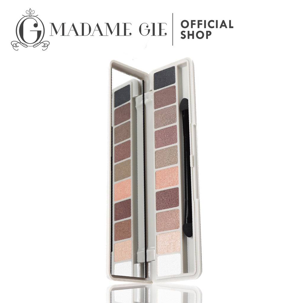 [FLASH SALE] Madame Gie Eye Illusions Moondust Temptation Eyeshadow Palette 10 Warna - Makeup Eyeshadow | Shimmer & Matte | Pigmented & Tahan Lama | Blendable | Natural Look