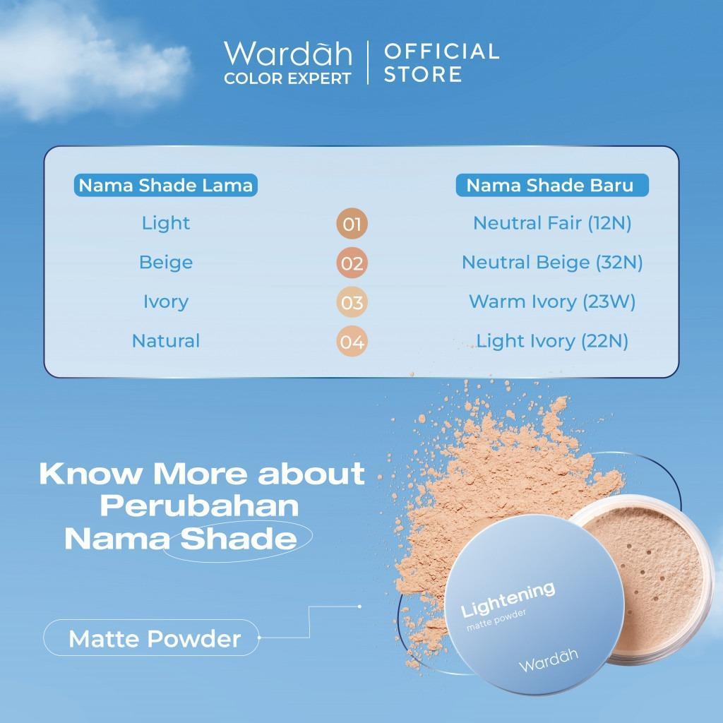 WARDAH Lightening Matte Loose Powder Make Up – 20g Smooth-Matte Finish with SPF 20 PA++ for Daily Shine Control