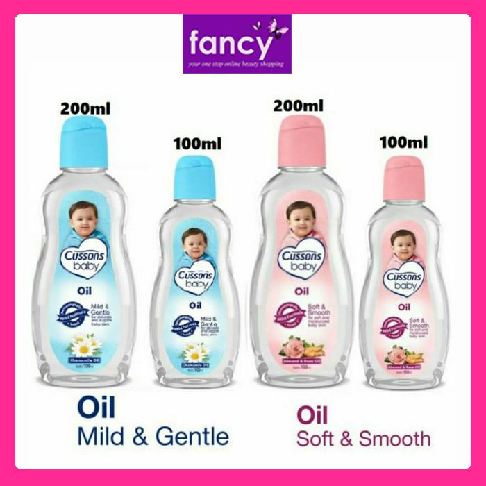 Cussons BABY OIL 100 (50+50) / 200 (100+100) ml Wangi Lembut Mild Gentle Soft Smooth