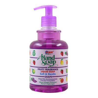 Yuri Hand Soap Grape Pump 410ml | Antibacterial Liquid Hand Wash with Refreshing Grape Scent