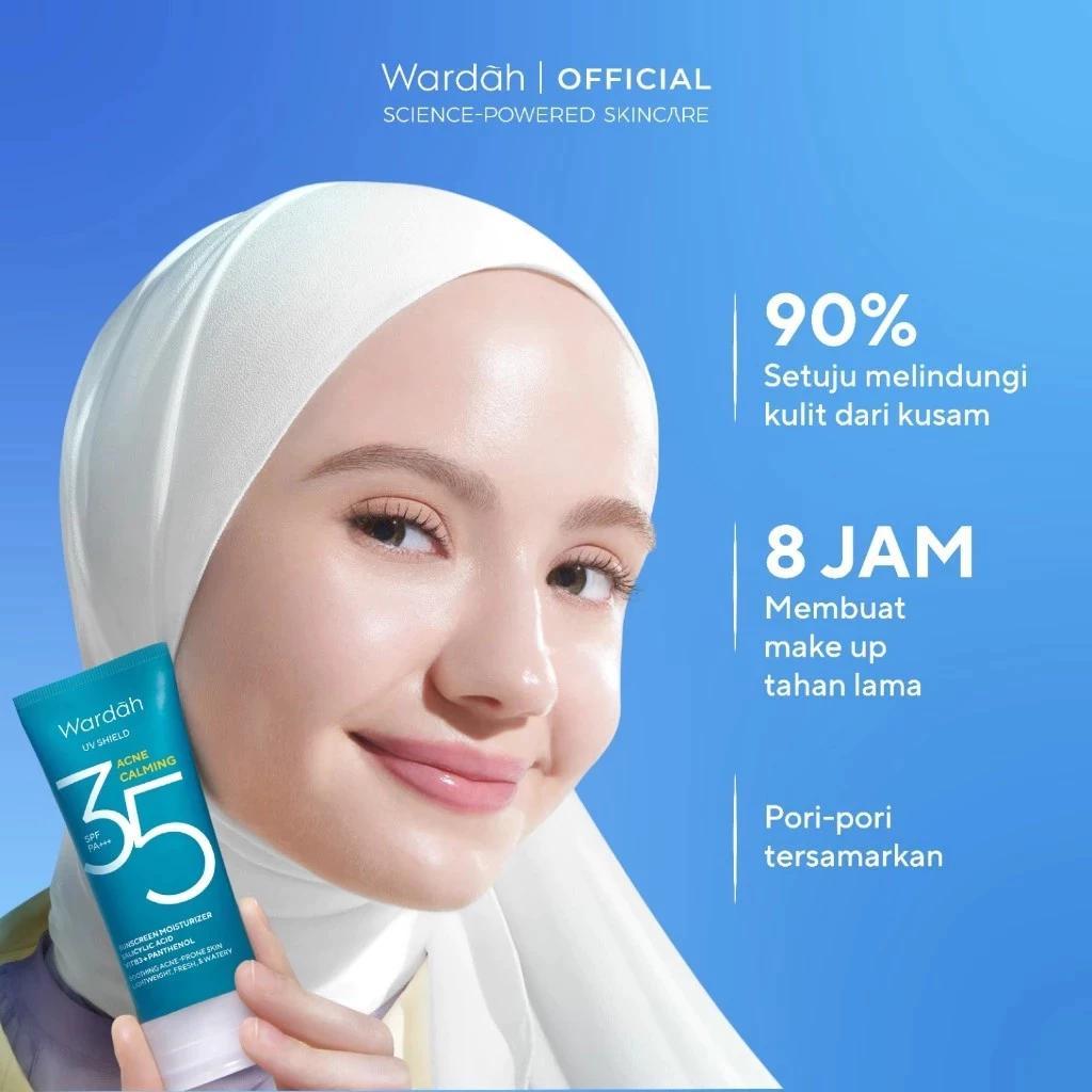 Wardah Acne Calming Sunscreen Serum – SPF 50+ PA++++ UV Shield 25ml
