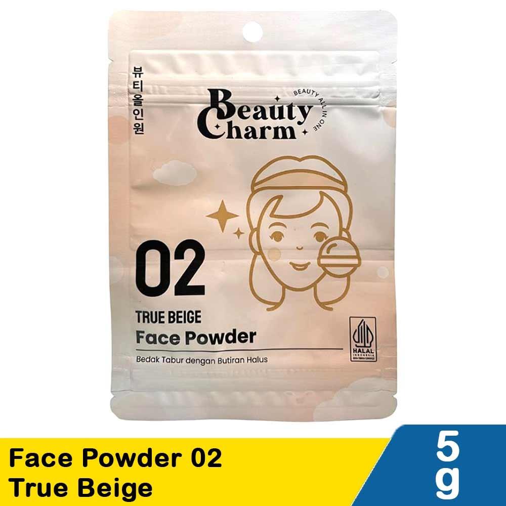 Beauty Charm Face Powder 02 True Beige 5g | Smooth Matte Finish for Natural Look