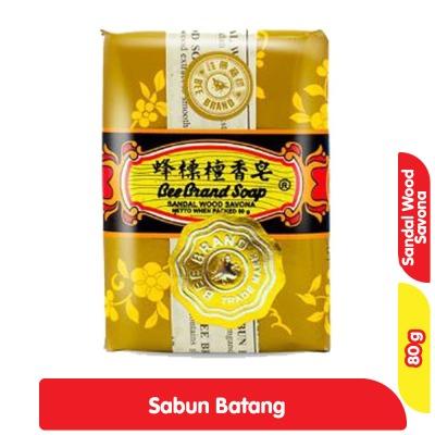 Bee Brand Sandalwood Bar Soap Savona 80g | Traditional Herbal Soap with Warm, Calming Aroma for Clean & Healthy Skin