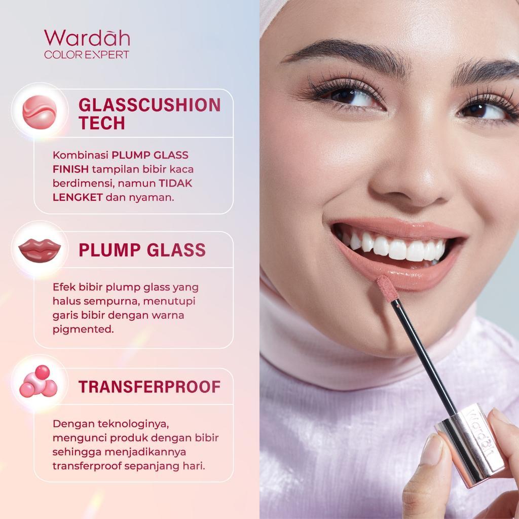 WARDAH Glasting Liquid Lip – Glassy Shine | High Pigment | Lightweight & Non-Sticky