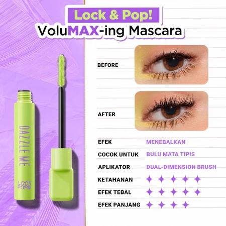 DAZZLE ME Lock & Pop! Duo Mascara Series VoluMAX-ing and LongLASH-ting Mascara