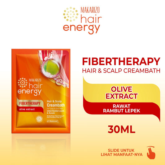 Makarizo Hair Energy Fibertherapy Hair & Scalp Creambath Olive 30 mL