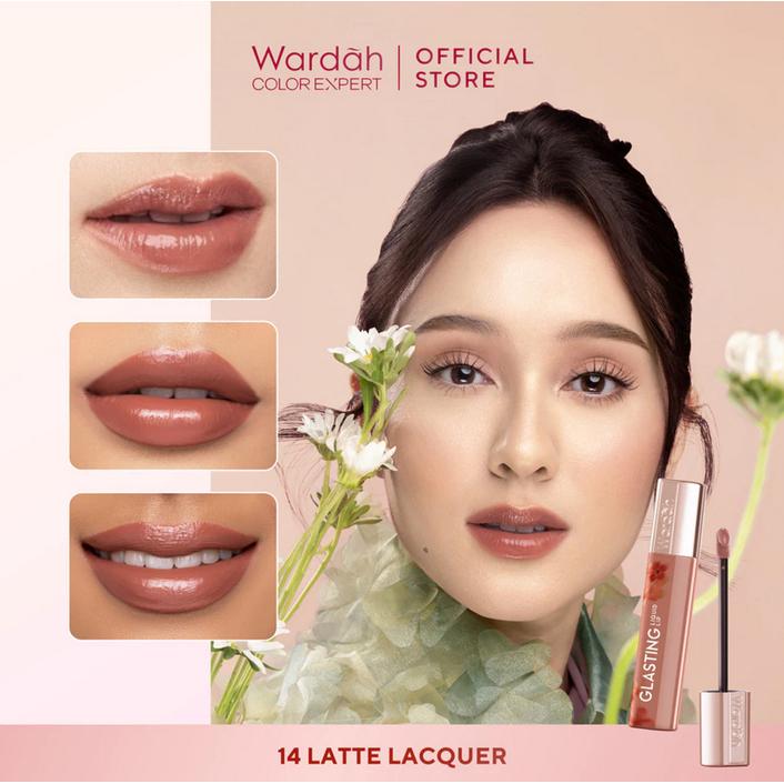 Wardah Glasting Liquid Lip Glass Hi-Pigmented LipCream Lipstick Glass Color Ringan Transferproof NEW!