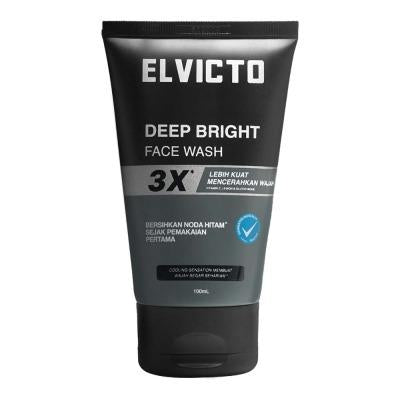 Elvicto Deep Bright Men’s Facial Cleanser 100ml | Brightening Face Wash for Dull Skin – Deep Cleansing + Oil Control