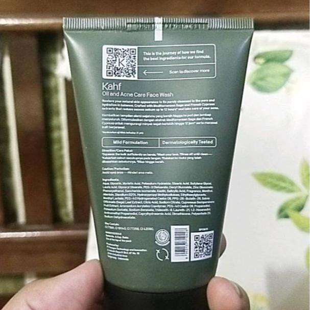 Kahf Face Wash Oil and Acne Care - Anti-Acne & Oil Control for Men with Salicylic Acid Zinc PCA Glycolic Acid & Pentaspan 100ml