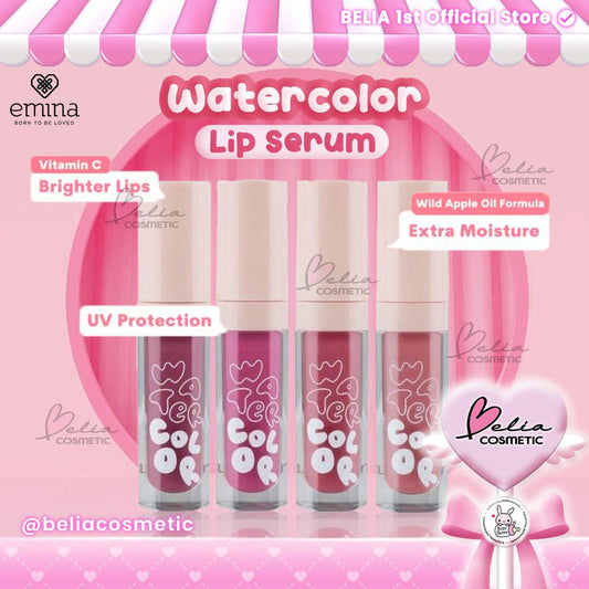 Emina Watercolor Glow Lip Serum | Tinted Lip Care | Brightens in 7 Days