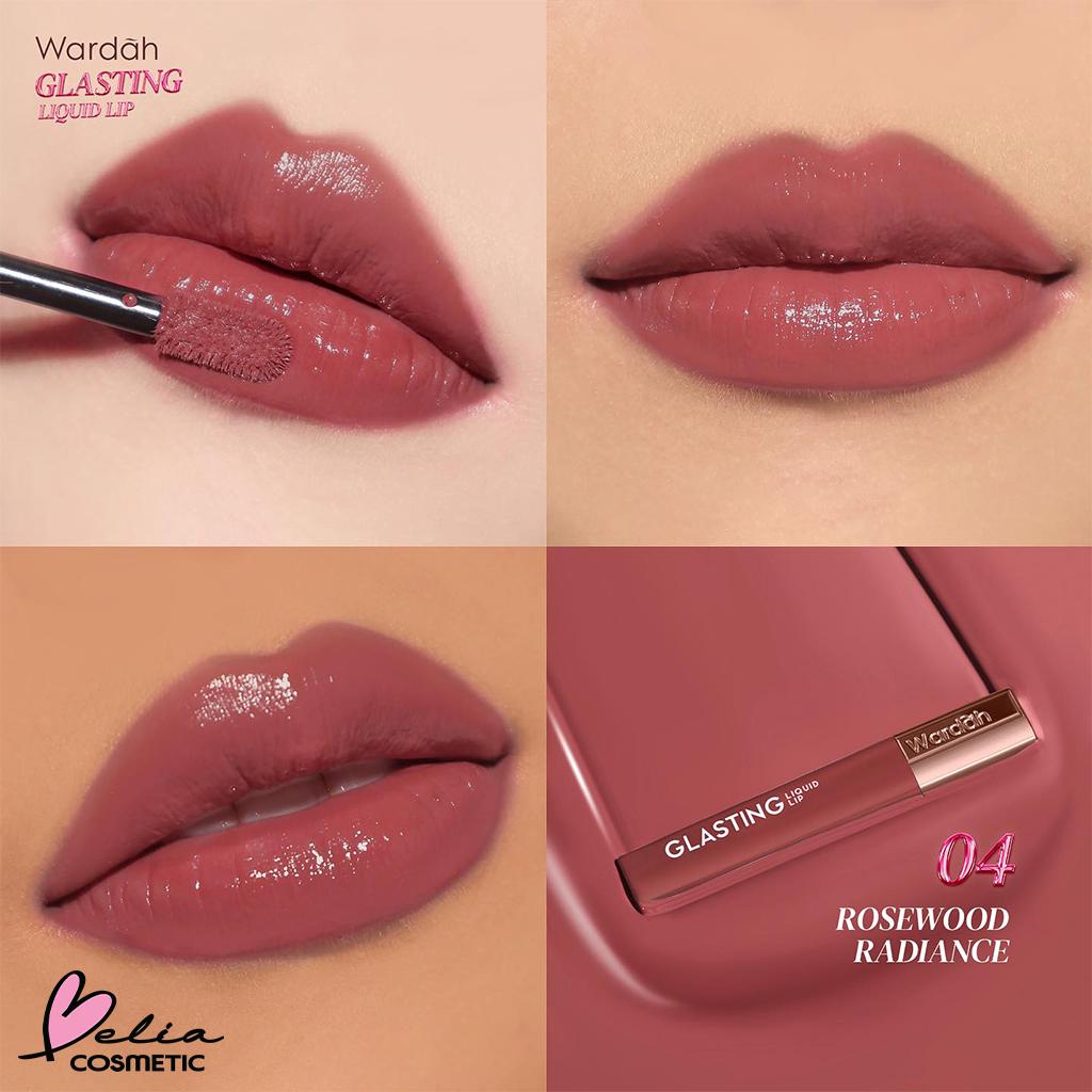 WARDAH Glasting Liquid Lip – Glassy Shine | High Pigment | Lightweight & Non-Sticky