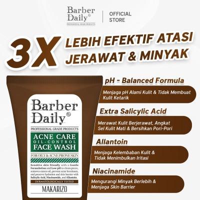 Barber Daily Men’s Oil Control Face Wash 100 ml – Clear Skin, No Shine, No Breakouts