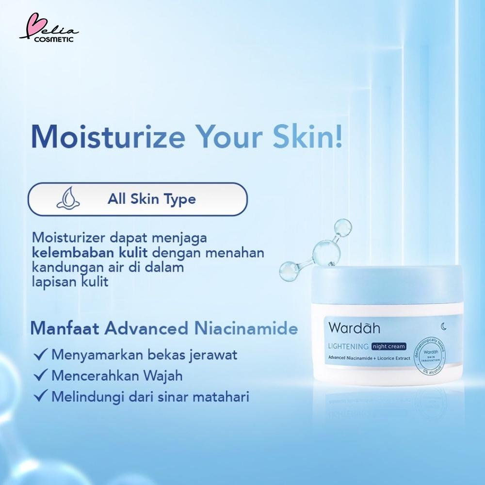 WARDAH Lightening Night Cream – Brightening Moisturizer | Niacinamide ADV | Night Repair