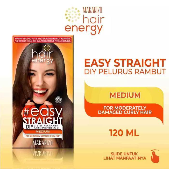 Makarizo HairEnergy EasyStraight Set - 120ml Straightening Cream & Milky Neutralizer for Healthy Shiny Straight Hair