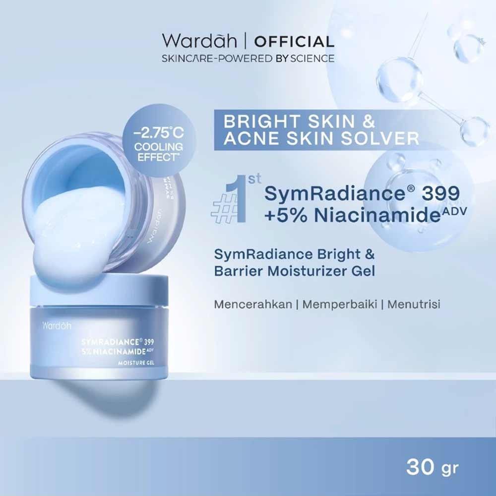 Wardah Symradiance Bright & Barrier Gel 30g – Hydrate, Strengthen & Brighten in One Step!