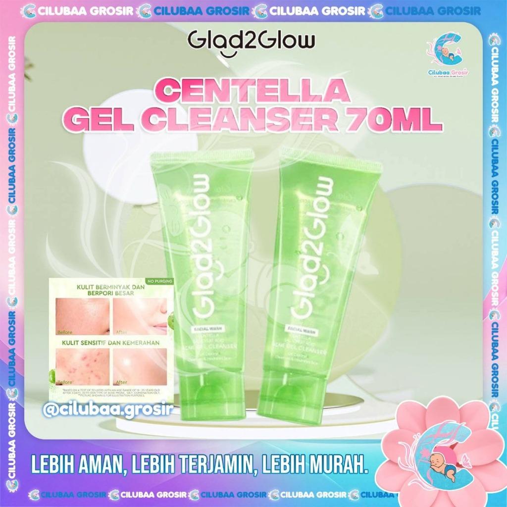 Glad2Glow Centella Salicylic Acid Acne Gel Cleanser 70mL Gentle Face Wash for Acne Prone Skin Deep Cleansing Soothing Care