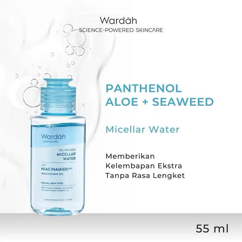 Wardah GlowSwipe Lightening Micellar Magic Remover - Oil-Infused Micellar Water with Niacinamide & Macadamia Oil for All Skin Types