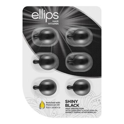 Ellips Hair Vitamin Shiny Black – 6 Capsules Deep Nourishment | Stronger Hair | Radiant Black Shine